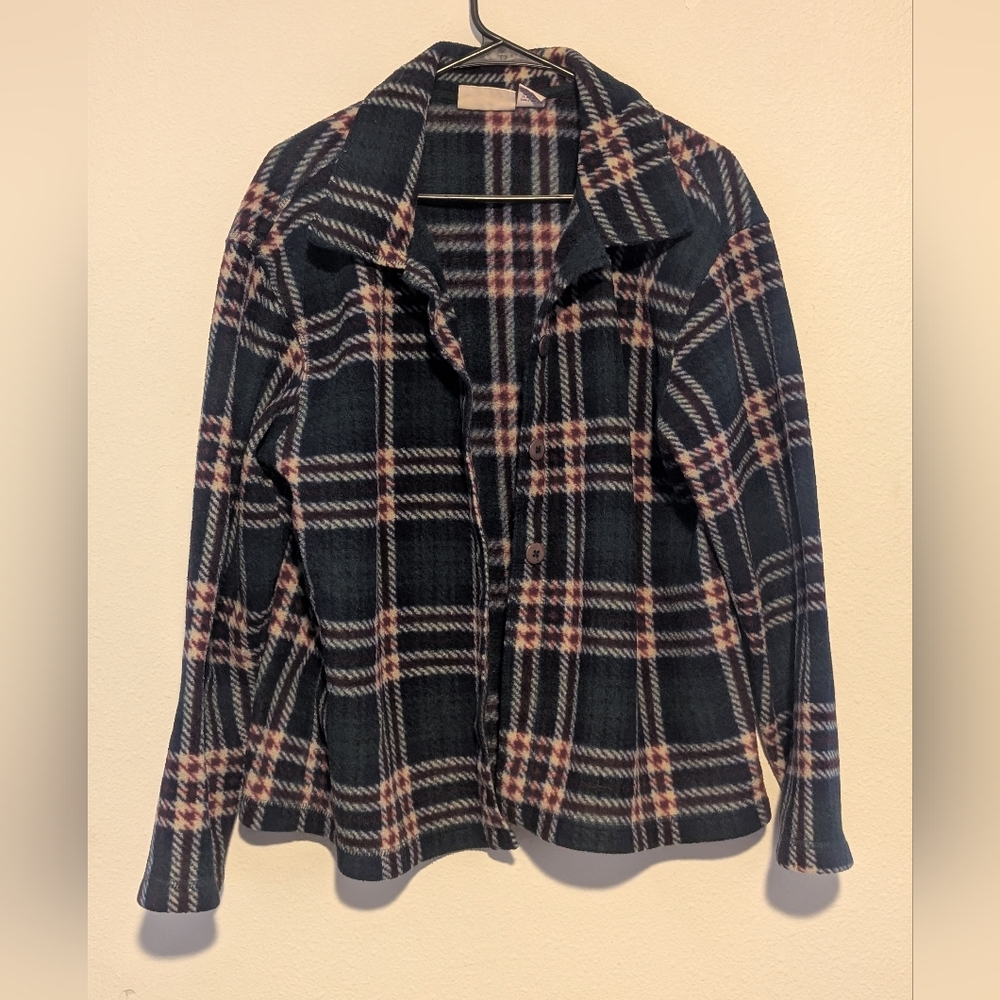 North Crest Plaid Button-Up Jacket